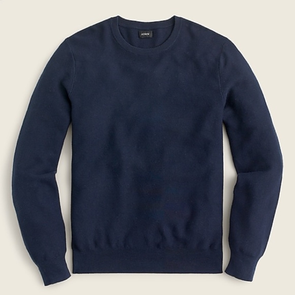 NWT Cotton crewneck sweater in garter stitch